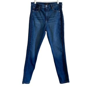 Banana Republic Womens High-Rise Skinny Jeans Black‎ Side Stripe Size 30/10